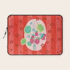 Sweet Strawberry Plant Friends in Red & Pink Laptop Sleeve Gallery Image 1