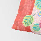 Sweet Strawberry Plant Friends in Red & Pink Pillow Sham Gallery Image 4