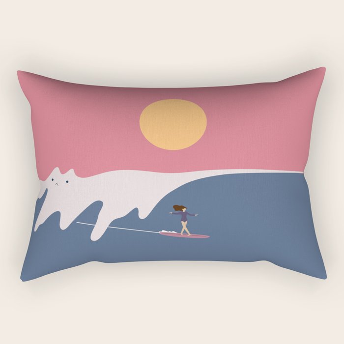 Cat Landscape 91 Rectangular Pillow Gallery Image 1