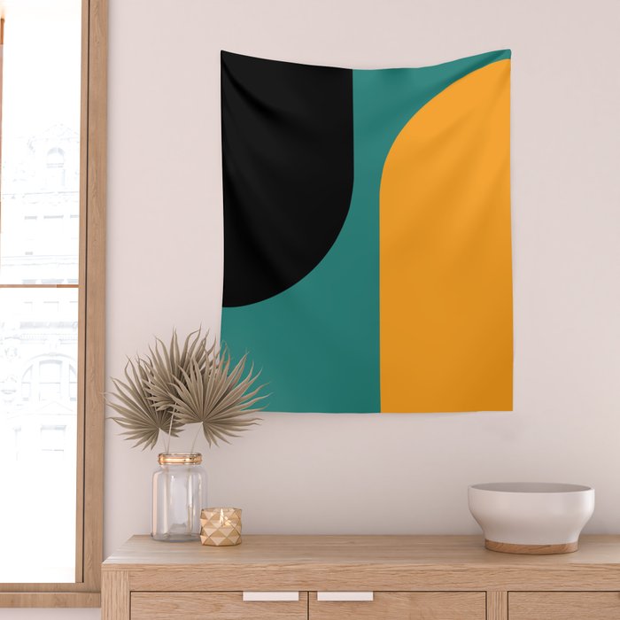 Modern Minimal Arch Abstract LXV Wall Tapestry Gallery Image 2