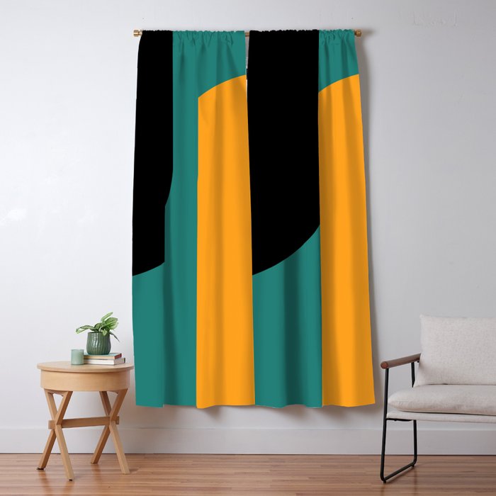 Modern Minimal Arch Abstract LXV Window Curtain Gallery Image 1