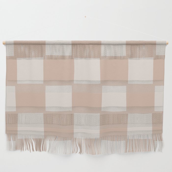 Playful check in sandy beige Wall Hanging Gallery Image 1