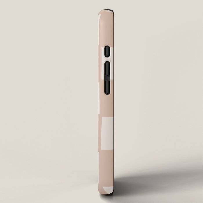 Playful check in sandy beige iPhone Case Gallery Image 2