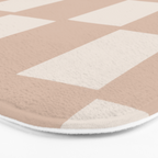 Playful check in sandy beige Bath Mat Gallery Image 3