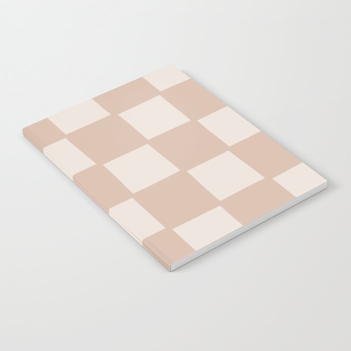 Playful check in sandy beige Notebook Gallery Image 1