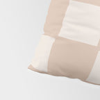 Playful check in sandy beige Pillow Sham Gallery Image 4