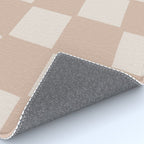 Playful check in sandy beige Rug Gallery Image 4