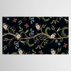Tropical Chinoiserie Dark Peony Floral Tablecloth Gallery Image 2