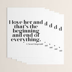 I love her and that's the beginning and end of everything Wrapping Paper Gallery Image 3