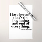 I love her and that's the beginning and end of everything Wrapping Paper Gallery Image 1