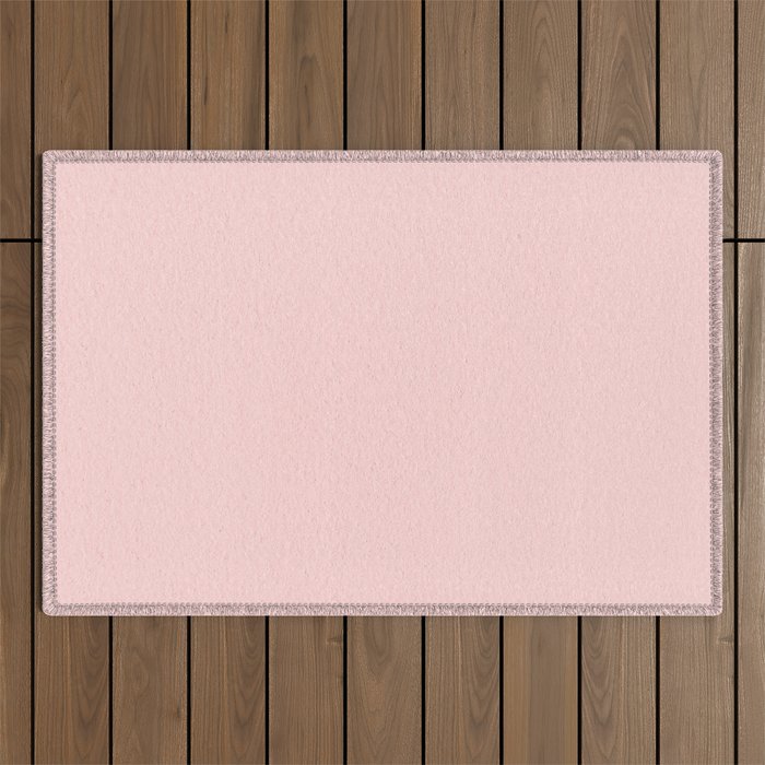 Solid Blush Pink Outdoor Rug Gallery Image 1