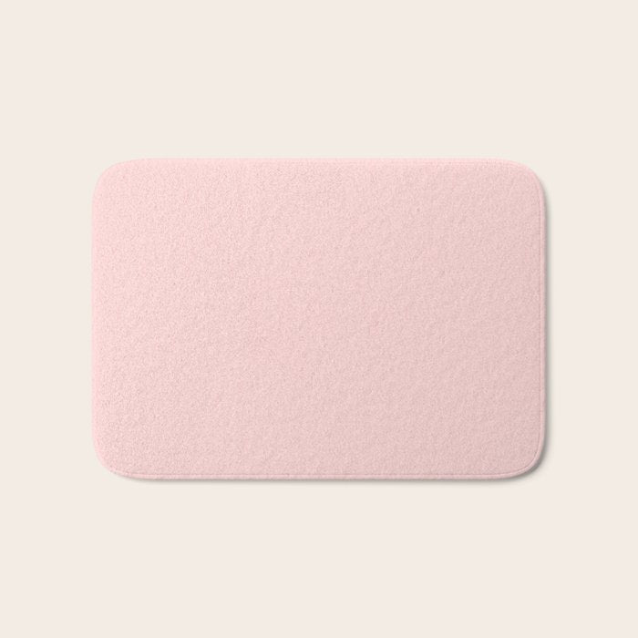Solid Blush Pink Bath Mat Gallery Image 1