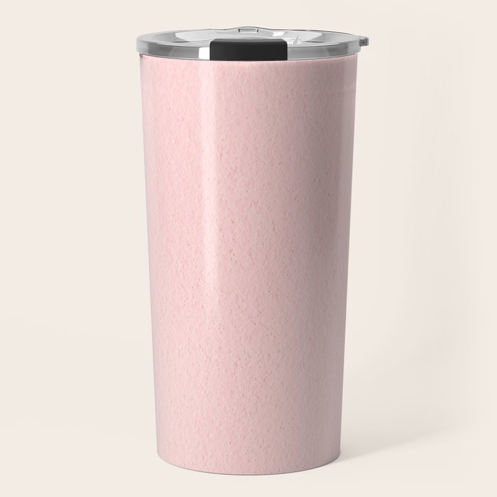 Solid Blush Pink Travel Mug Gallery Image 1