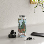 Woodland animals in the Snowy Mountain Forest Water Bottle Gallery Image 4