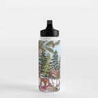 Woodland animals in the Snowy Mountain Forest Water Bottle Gallery Image 3