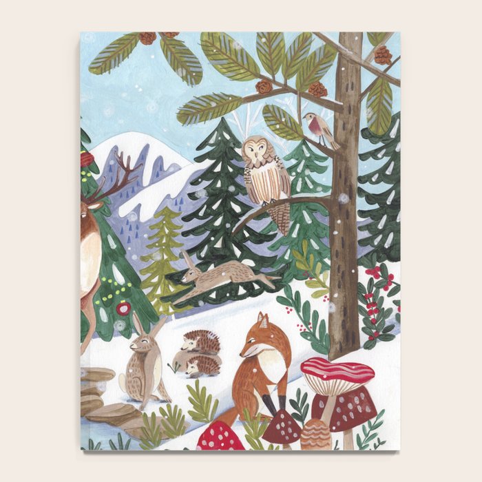 Woodland animals in the Snowy Mountain Forest Notebook Gallery Image 4