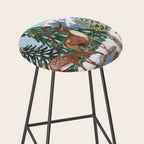 Woodland animals in the Snowy Mountain Forest Stool Gallery Image 2