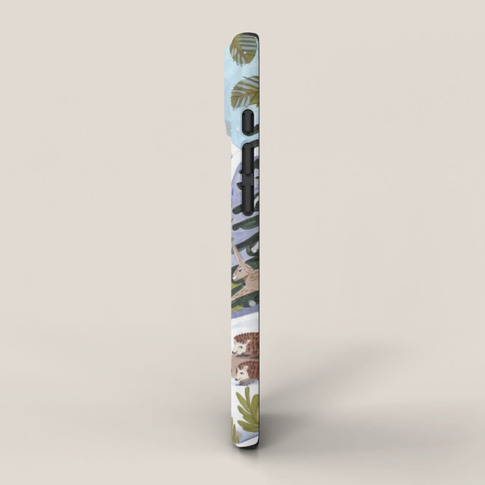 Woodland animals in the Snowy Mountain Forest iPhone Case Gallery Image 2