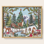 Woodland animals in the Snowy Mountain Forest Serving Tray Gallery Image 1