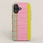 Finnish Colorful Patchwork Stripe Pattern iPhone Case Gallery Image 1