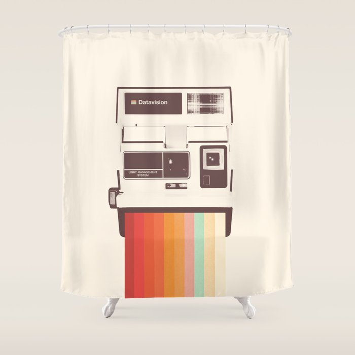 Instant Camera Rainbow Shower Curtain Gallery Image 1