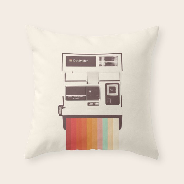Instant Camera Rainbow Throw Pillow Gallery Image 6