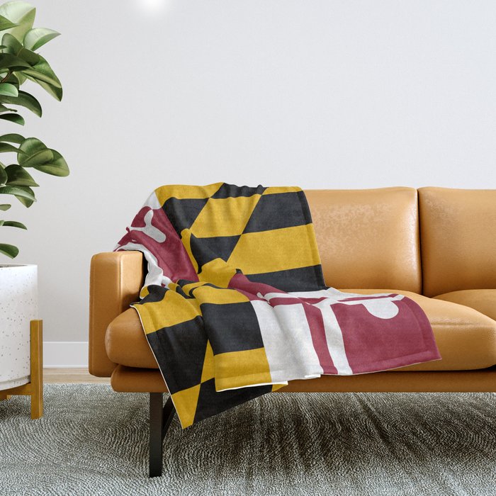 Maryland Flag Throw Blanket