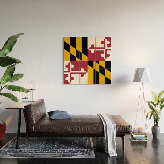 Maryland Flag Wood Wall Art Gallery Image 2