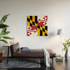 Maryland Flag Wood Wall Art Gallery Image 2
