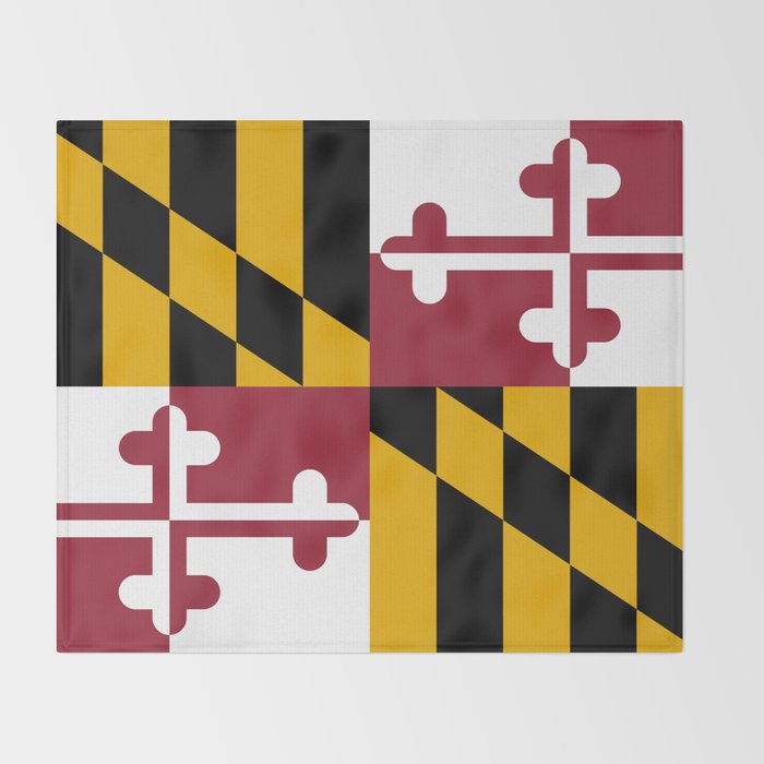 Maryland Flag Throw Blanket Gallery Image 2
