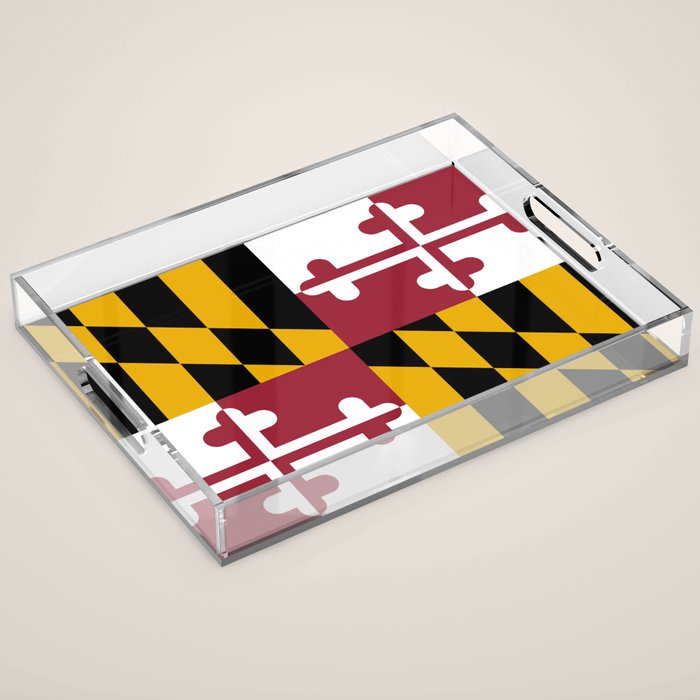 Maryland Flag Acrylic Tray Gallery Image 1