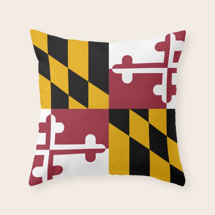 Maryland Flag Throw Pillow Gallery Image 6