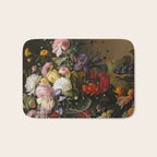 Still Life Flowers and Fruit by Severin Roesen, 1855 Bath Mat Gallery Image 1