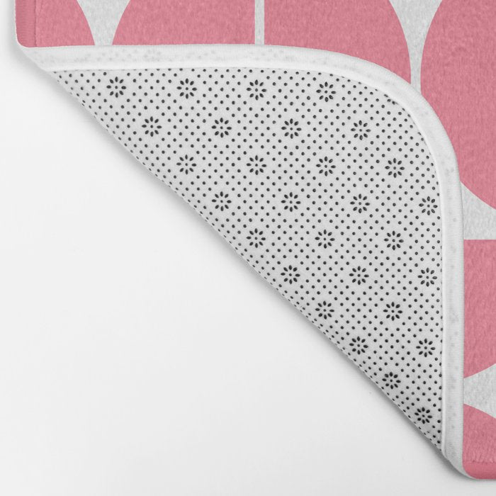 Mid Century Modern Geometric 04 Pink Bath Mat Gallery Image 2