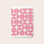 Mid Century Modern Geometric 04 Pink Bath Mat Gallery Image 1