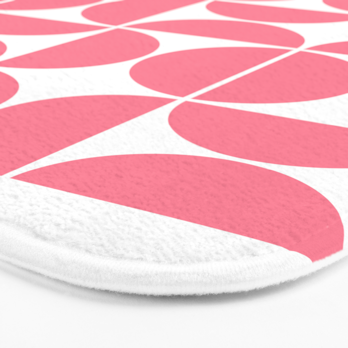 Mid Century Modern Geometric 04 Pink Bath Mat Gallery Image 3