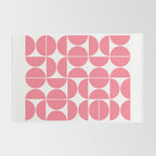 Mid Century Modern Geometric 04 Pink Rug Gallery Image 2