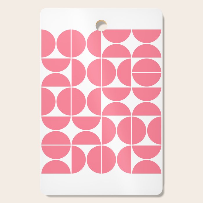 Mid Century Modern Geometric 04 Pink Cutting Board Gallery Image 1