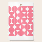 Mid Century Modern Geometric 04 Pink Cutting Board Gallery Image 1