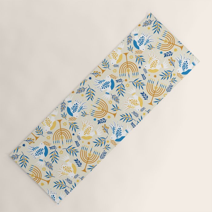 Hanukkah Pattern Yoga Mat Gallery Image 1