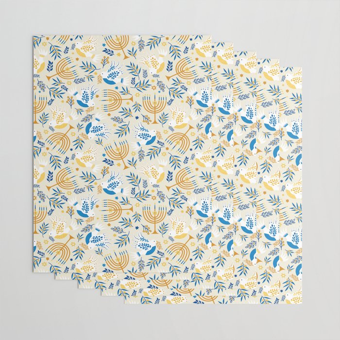 Hanukkah Pattern Wrapping Paper Gallery Image 3