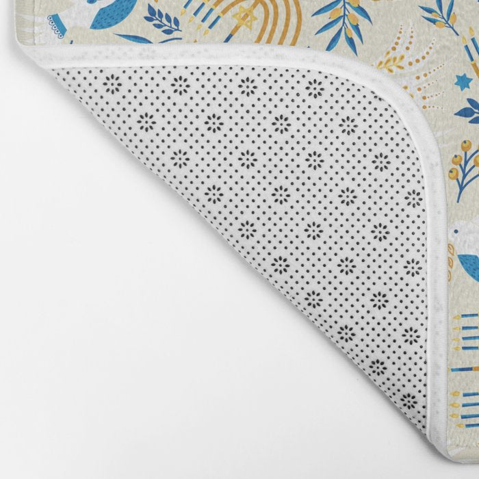 Hanukkah Pattern Bath Mat Gallery Image 2
