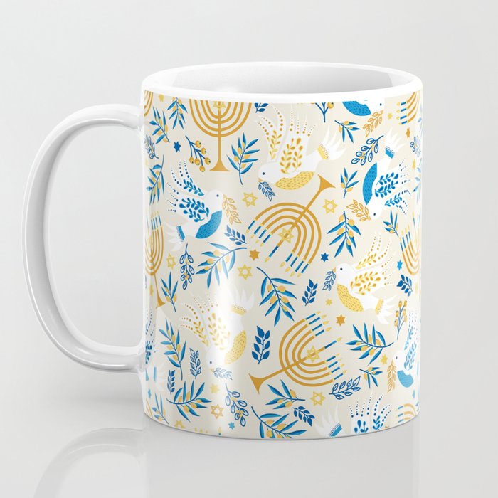 Hanukkah Pattern Coffee Mug Gallery Image 3