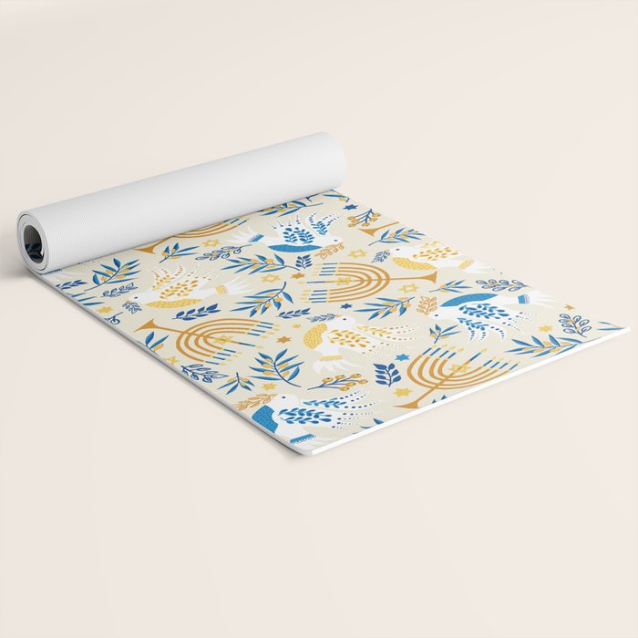 Hanukkah Pattern Yoga Mat Gallery Image 2