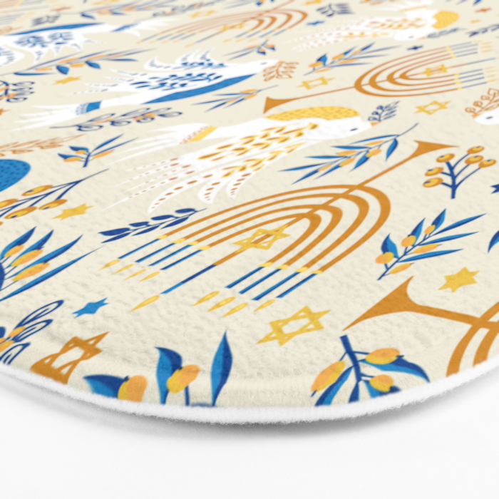 Hanukkah Pattern Bath Mat Gallery Image 3