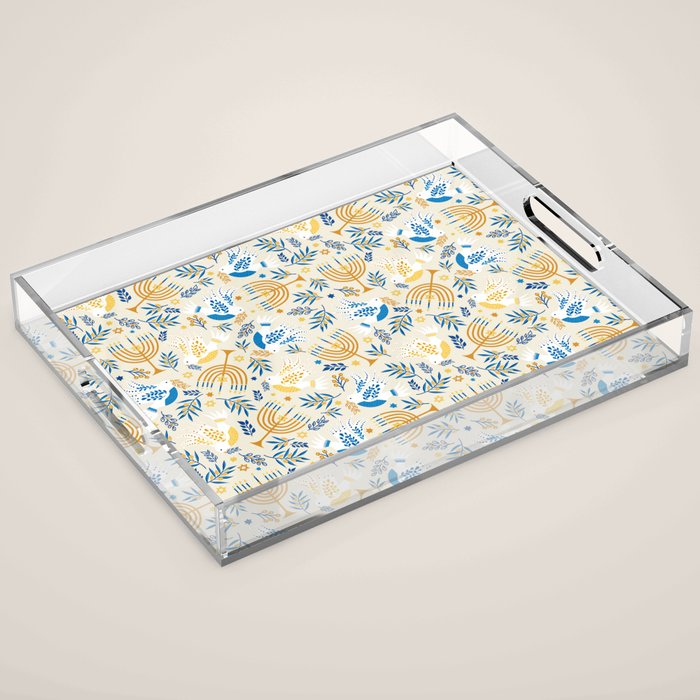 Hanukkah Pattern Acrylic Tray Gallery Image 1