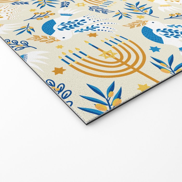 Hanukkah Pattern Welcome Mat Gallery Image 2