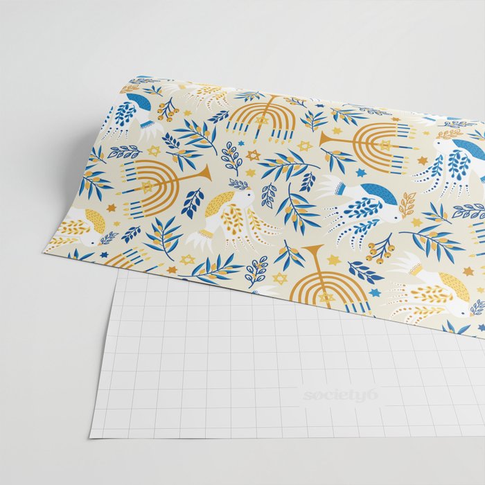Hanukkah Pattern Wrapping Paper Gallery Image 2