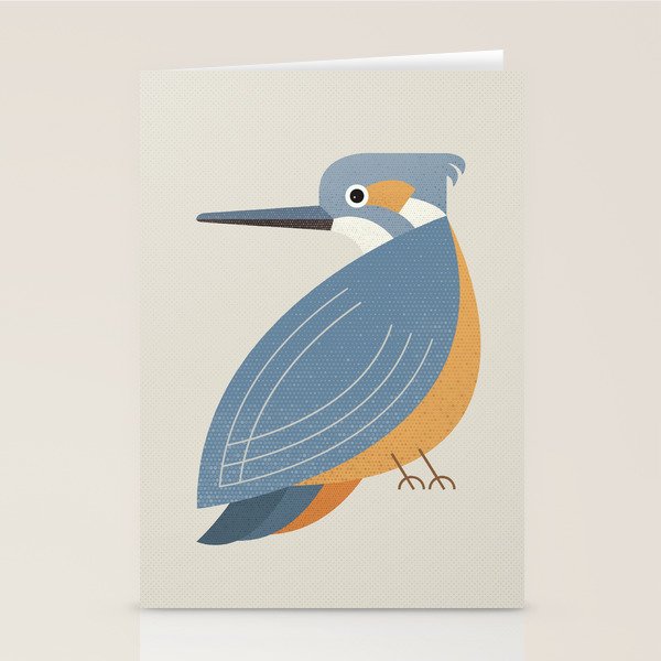 Whimsy Blue-eared Kingfisher Stationery Card Gallery Image 1
