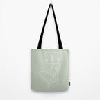 Reading Naked n.2 (green) Tote Bag Gallery Image 2